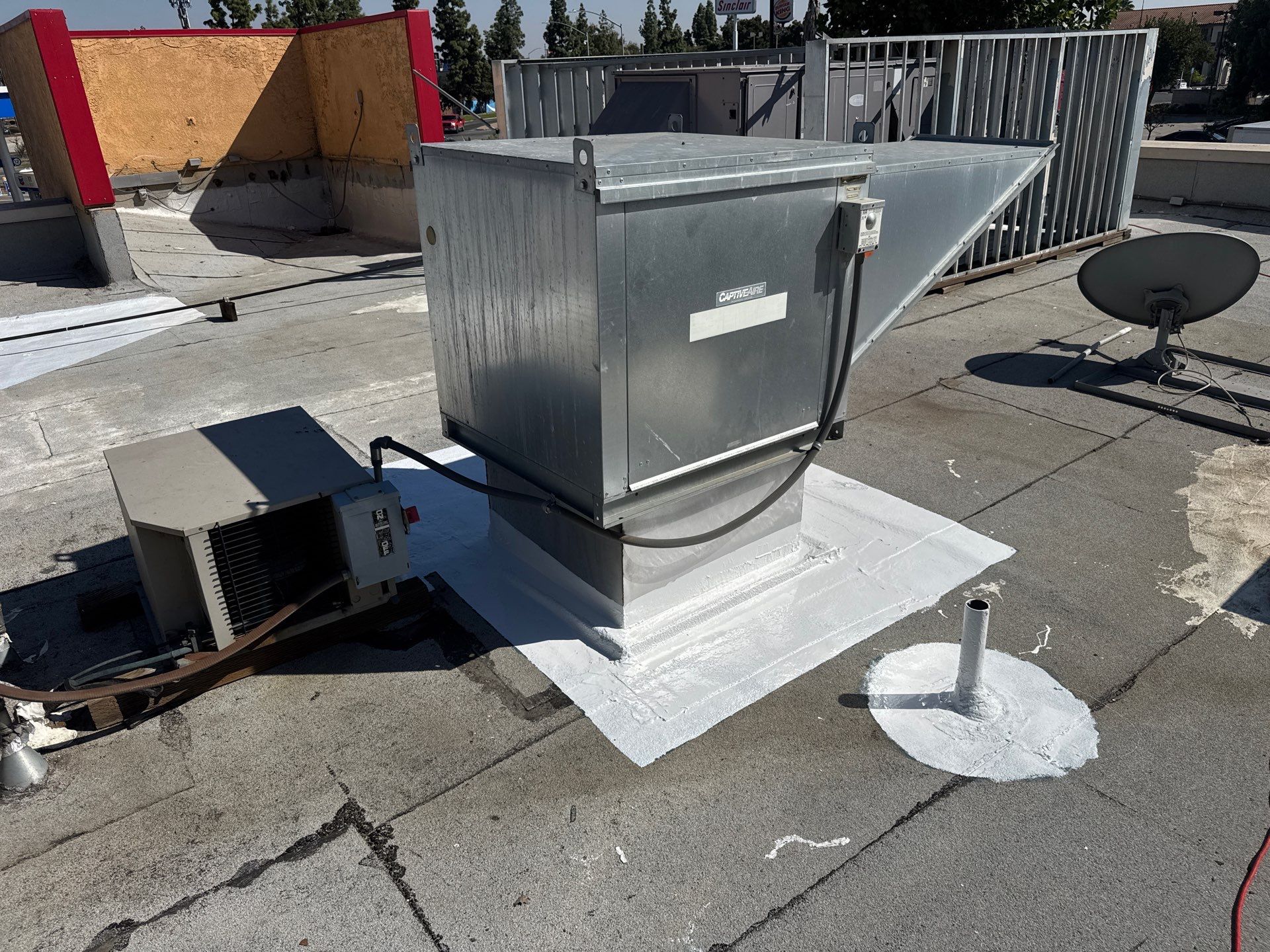 heating system at the roof